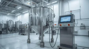 מערכת שקילת מיכל תעשייתי עם תאי שקילה ובקר בקרה